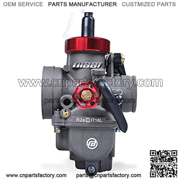 NIBBI Racing Performance Motorcycle Carburetor 26mm GY6 125CC Carburetor PE26mm With Carburetor Jets Fit YAMAHA KAWASAKI SUZUKI Apollo Dirt Bike Mini Bike SSR TTR KYMCO SYM TAOTAO GY6 Scooter Moped - Image 3
