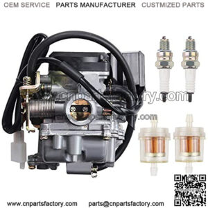 GY6 50cc Carburetor with Electric Choke for 18mm PD18J 139QMB Carburetor 49cc 50cc Scooter ATV Jonway Jmstar Tank Peace Dongfang Kazuma JCL