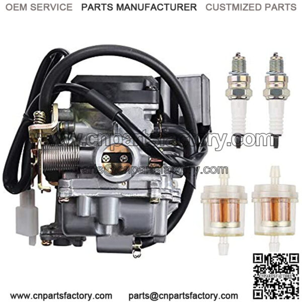 GY6 50cc Carburetor with Electric Choke for 18mm PD18J 139QMB Carburetor 49cc 50cc Scooter ATV Jonway Jmstar Tank Peace Dongfang Kazuma JCL