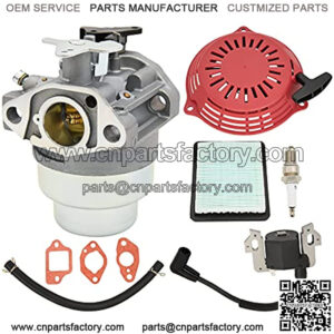 GCV160 Carburetor, Compatible with GCV160A GCV160LA GCV160LE HRB216 HRR216 HRS216 HRT216 HRZ216 Lawn Mower GCV160 Carburetor kit + Air Filter Spark Plug Recoil Pull Starter Ignition Coil