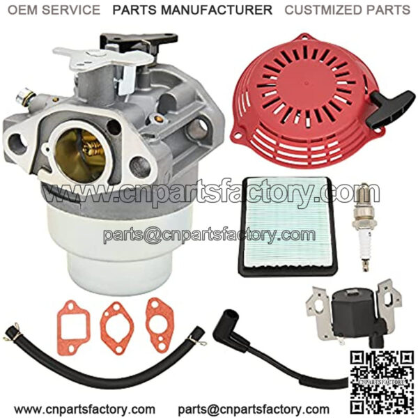 GCV160 Carburetor, Compatible with GCV160A GCV160LA GCV160LE HRB216 HRR216 HRS216 HRT216 HRZ216 Lawn Mower GCV160 Carburetor kit + Air Filter Spark Plug Recoil Pull Starter Ignition Coil