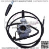 Carburetor & Handle Grip Bar & Throttle Cable Replacement for Honda Crf50 Xr50 Z50 Crf Xr 50 Z50R 1979-1999 Carb 7/8