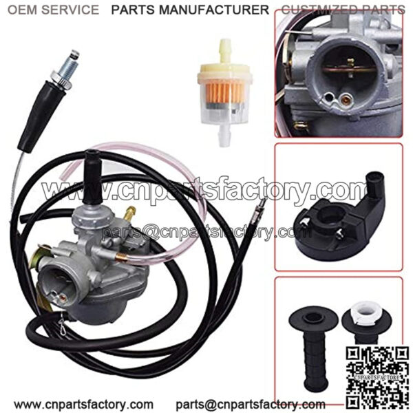 Carburetor & Handle Grip Bar & Throttle Cable Replacement for Honda Crf50 Xr50 Z50 Crf Xr 50 Z50R 1979-1999 Carb 7/8 - Image 2