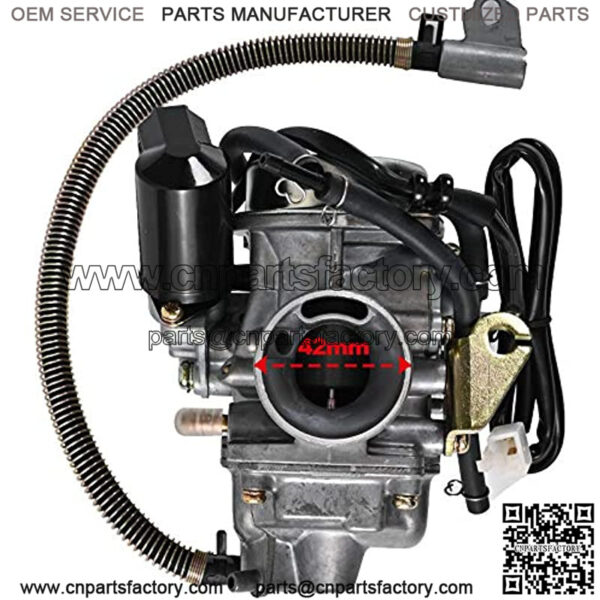 GY6 125cc/150cc Carburetor for 4 Stroke Engines Electric Choke Scooter ATV Go Kart 152QMI 157QMJ with Air Filter Intake Manifold - PD24J 24mm Carb - Image 2