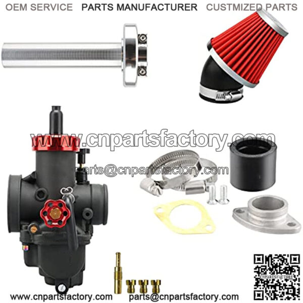 Motorcycle Carburetor 150CC PE28mm Carburetor Kit With Throttle Grip CG Intake Manifold 48MM Air Filter Jet Fit Motorcycle CG Engine SSR Lifan Apollo Dirt bike 150CC-250CC