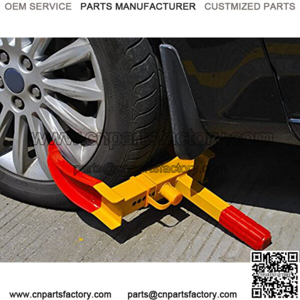 Heavy Duty Trailer Lock Wheel Clamp, Adjustable Anti-Theft Tire Lock 5.3-lb Boot for Car Truck RV Boat Trailer Automotive Golf Carts w/Three Keys - Image 2