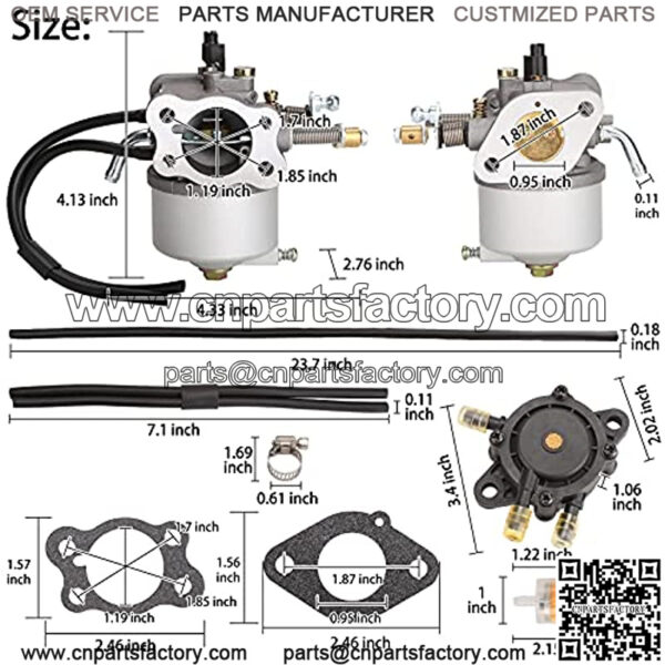 Golf Cart Carburetor Fuel Pump Kit for TXT Medalist Marathon 1991-up 4-Cycle with 295cc Engines - Image 5