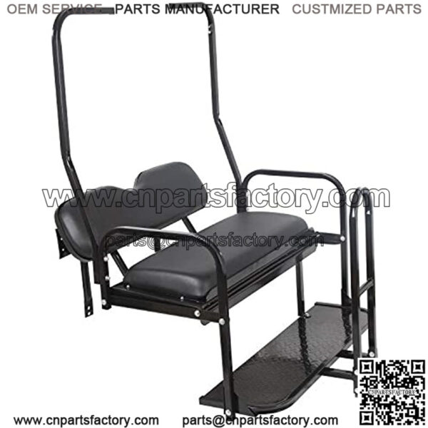 Flip Folding Rear Back Flip Seat Kit W/Free Grab Bar & Roof Support for 1982-2000.5 Club Car DS Golf Cart