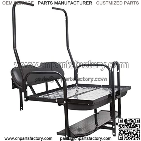 Flip Folding Rear Back Flip Seat Kit W/Free Grab Bar & Roof Support for 1982-2000.5 Club Car DS Golf Cart - Image 2