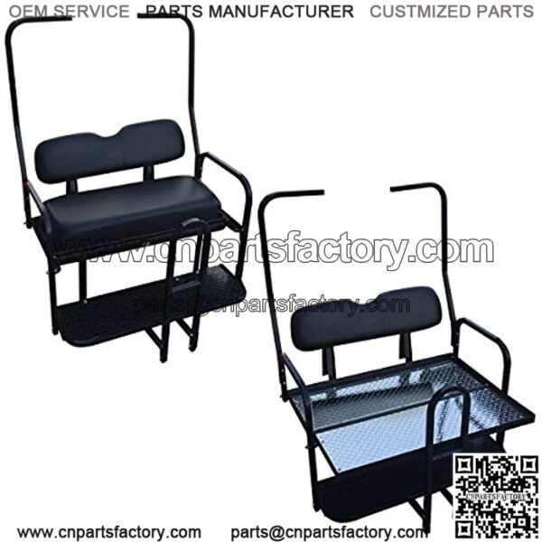 Performance Plus Carts Club Car DS Golf Cart Rear Back Seat Kit for 1982-2000.5 - Black
