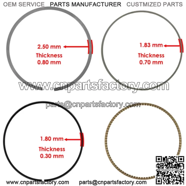 Piston Rings For Honda TRX450R/TRX450ER 2006-2009 2012-2014 (For: Honda) - Image 2