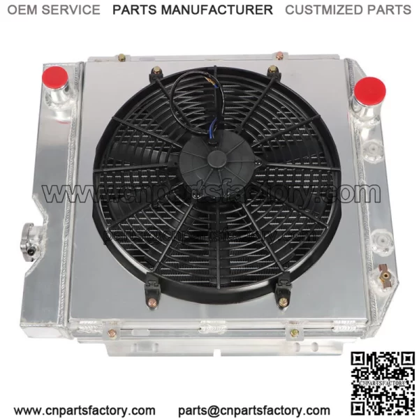 For 63-66 Ford Mustang Falcon Mercury  3 Row Aluminum Core Radiator+Fan Shroud