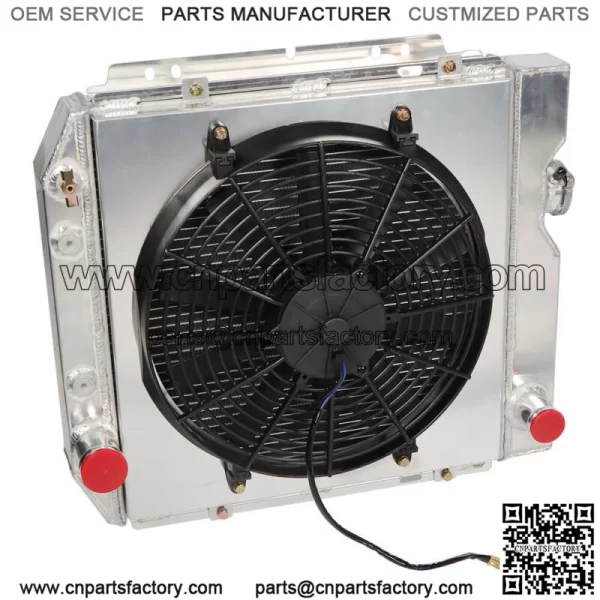 For 63-66 Ford Mustang Falcon Mercury  3 Row Aluminum Core Radiator+Fan Shroud - Image 2