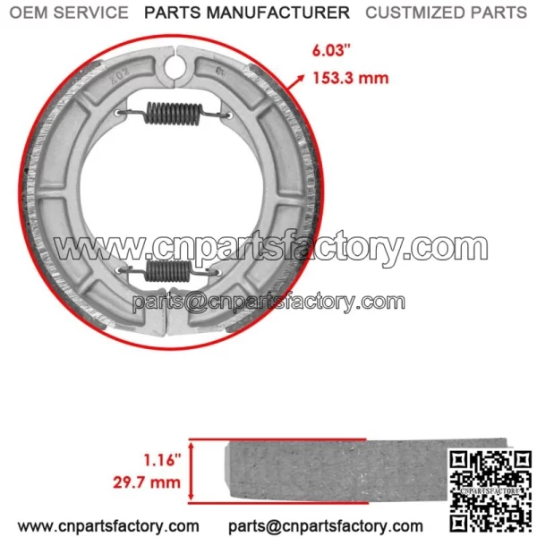 for Suzuki GS550 GS550L 1983 1984 1985 1986 Front Brake Pads & Rear Brake Shoes - Image 2