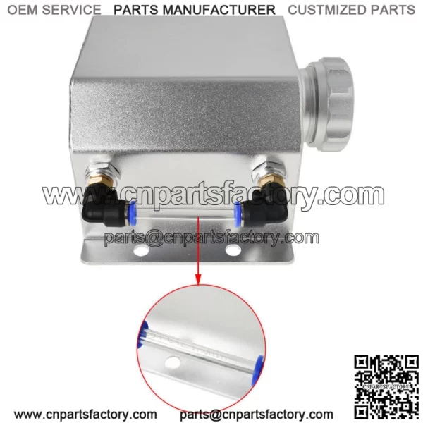 Aluminum Car Reservoir Radiator Coolant Overflow Bottle Recovery Water Tank 1L - Image 2