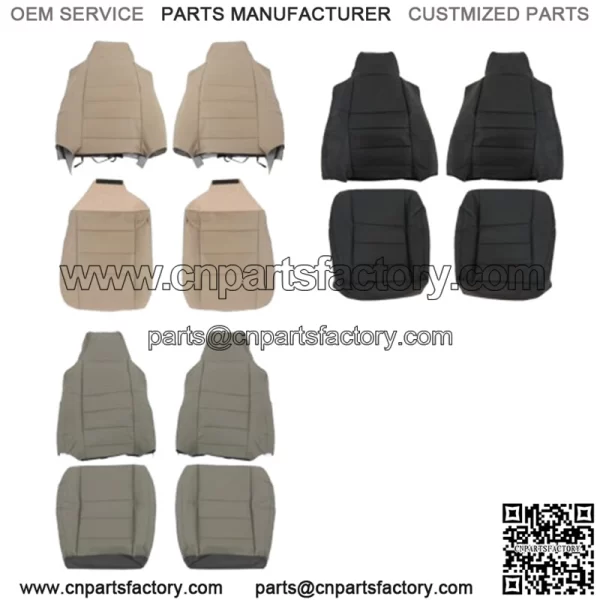 Front Left Right Perforated Seat Cover For 2002-2007 Ford F250 F350 F450 F550