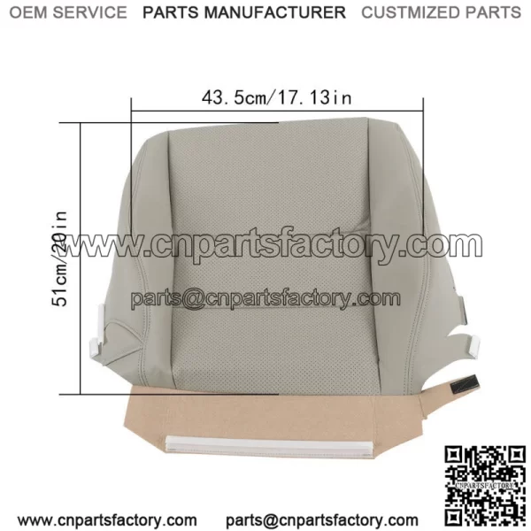 Front Passenger Bottom Seat Cover For 2007-2011 2012 Acura RDX Leather Gray - Image 4