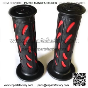 Black Rubber Hand Grips Handlebar For ATV Polaris Arctic Cat Suzuki 22mm 7/8"