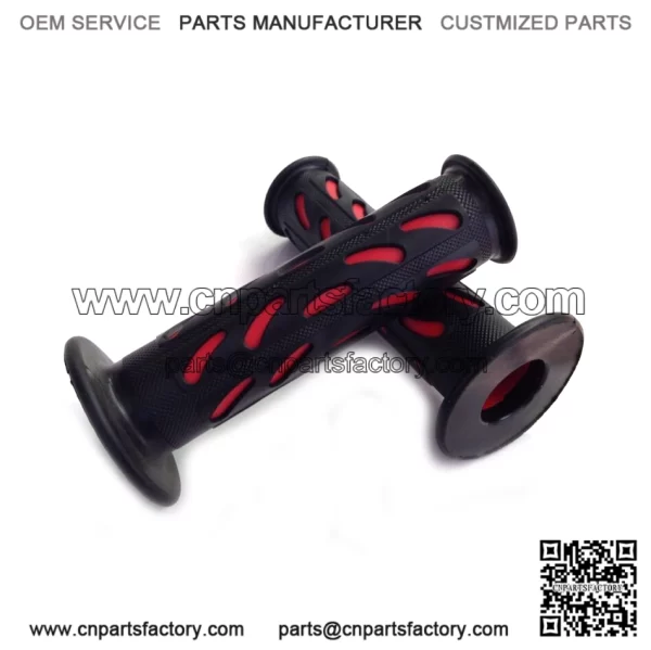 Black Rubber Hand Grips Handlebar For ATV Polaris Arctic Cat Suzuki 22mm 7/8" - Image 3