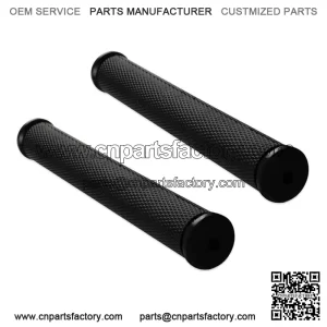 Black 8" Rubber Snowmobile Grips For Cat Polaris Skidoo Yamaha 7/8'' handlebars