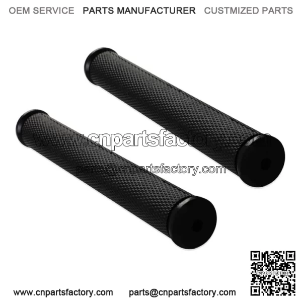 Black 8" Rubber Snowmobile Grips For Cat Polaris Skidoo Yamaha 7/8'' handlebars