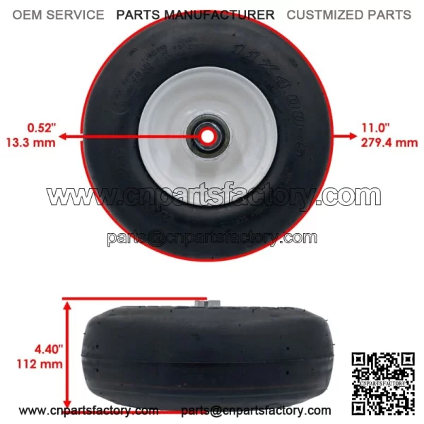 116-7228 103-95914 Mower Wheel For Exmark 116-7223 11x4.00x5NHS - Image 2
