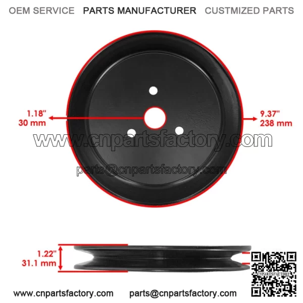 109-2180 72" Deck Spindle Pulley For Exmark Lazer Z LZ23 27 29 34 LZX34 38 801 - Image 2