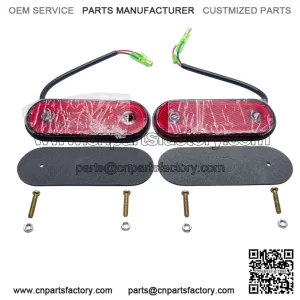Red Side 20 LED Rear Tail Marker Lights Oval X2 12V 24V Neon Trailer Truck Lorry