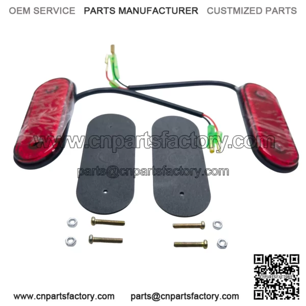 Red Side 20 LED Rear Tail Marker Lights Oval X2 12V 24V Neon Trailer Truck Lorry - Image 3