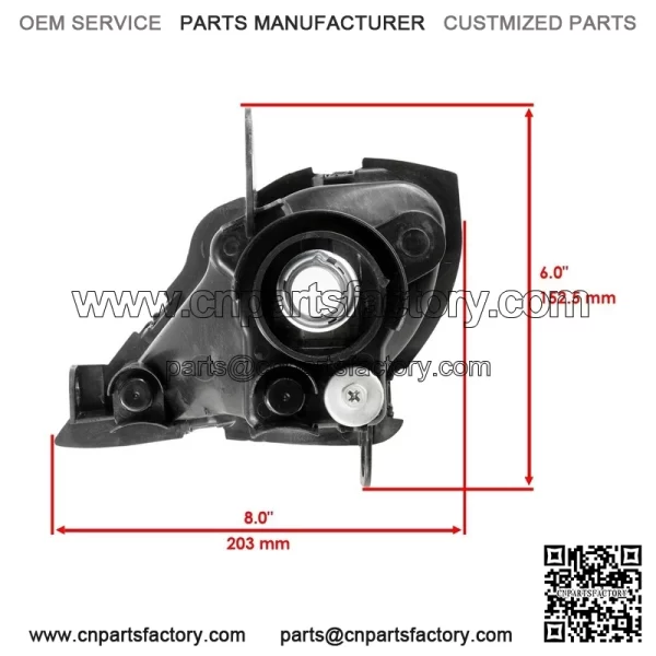 Front Fender Right Headlight & Bracket For Yamaha Raptor 700 YFM700 2006-2012 - Image 3