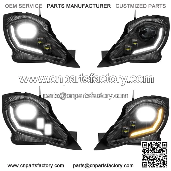 For YAMAHA YFZ 450 RAPTOR 250 350 700R LED Headlights Set Head Lamps Turn Signal - Image 4
