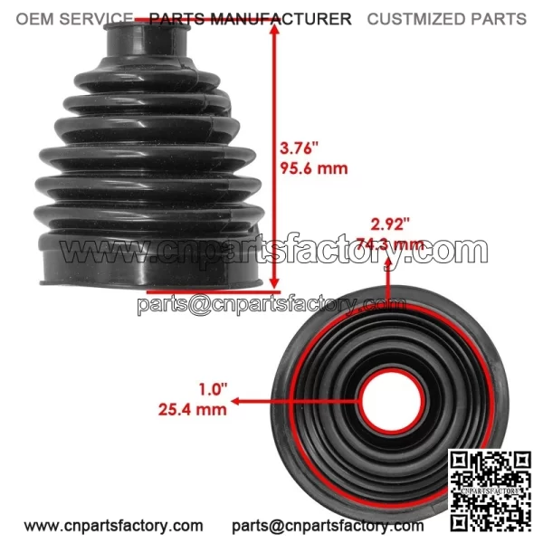 Front Axle Inner & Outer CV Boot For Polaris Ranger EV Full Size Premium 2023-24 - Image 3