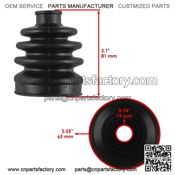 2 Front Inner Outer Axle CV Boot Kit For Honda TRX450ES TRX450S Foreman 98-01 - Image 2
