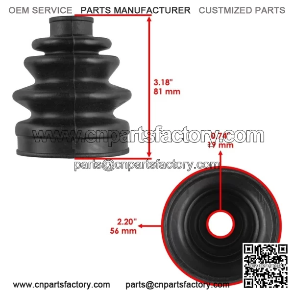 2 Front Inner Outer Axle CV Boot Kit For Honda TRX450ES TRX450S Foreman 98-01 - Image 3