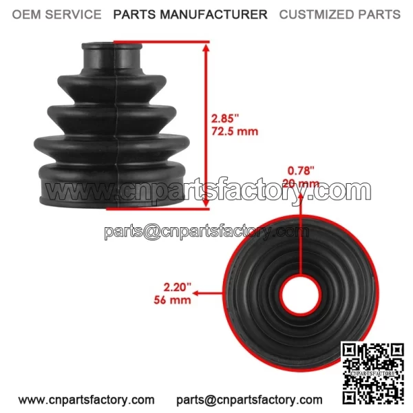 Front Axle Inner & Outer CV Boot Kit For Yamaha Kodiak 450 YFM450 EPS 2022-2025 - Image 2