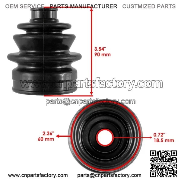 Front Axle Inner Outer Boot Kit For Yamaha Kodiak 700 YFM700 / YFM700 EPS 22-25 - Image 2