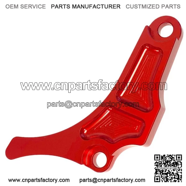 Yamaha YFZ450 Red Motor Engine Case Saver Chain Guard Billet CNC 2004-2013 - Image 3