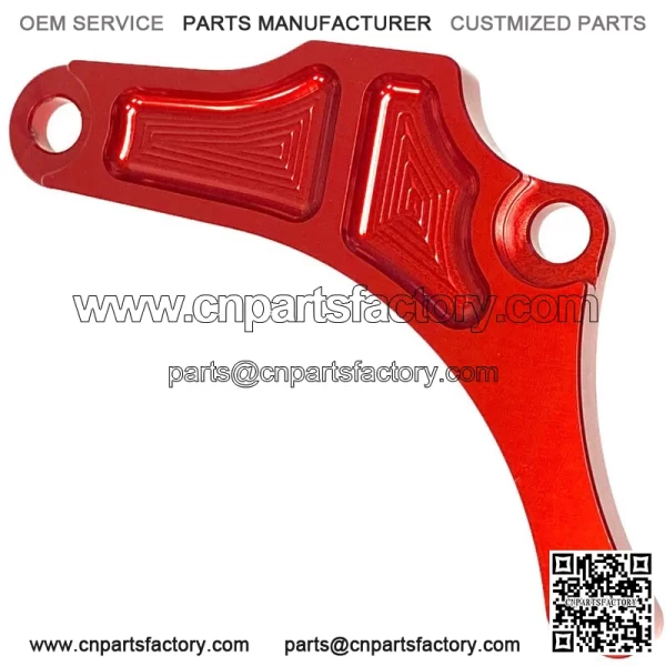 Yamaha YFZ450 Red Motor Engine Case Saver Chain Guard Billet CNC 2004-2013 - Image 4