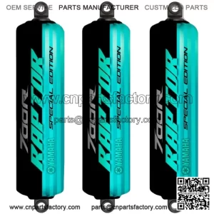Turquoise & Black Shock Covers for Yamaha Raptor YFM700R [Special Edition]
