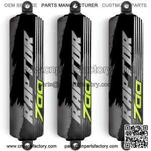 Armor Black Grey Shock Covers for Yamaha Raptor YFM700R [Special Edition](Set 3)