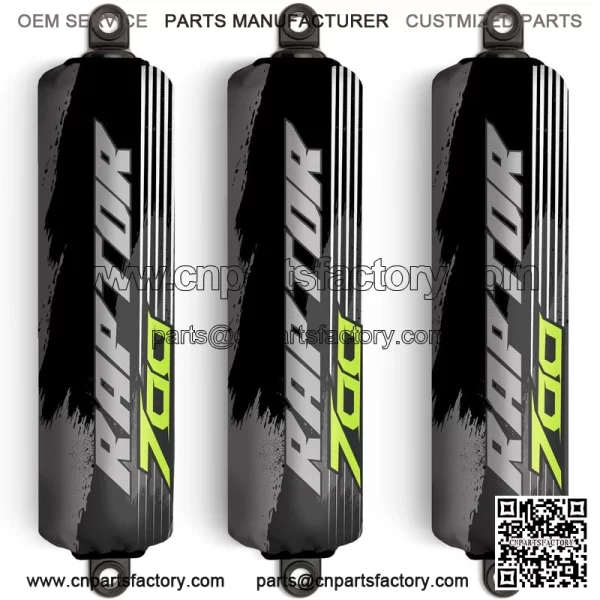 Armor Black Grey Shock Covers for Yamaha Raptor YFM700R [Special Edition](Set 3)