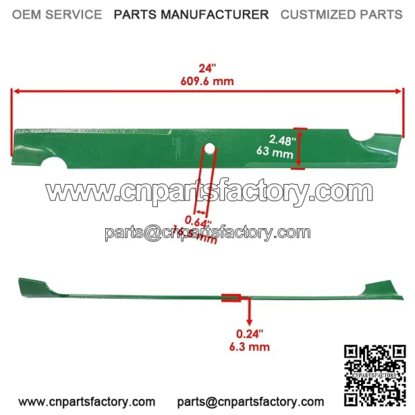 038-7202-00 038-7230-00 30227-72H 50-4005 Deck Blade for Bad Boy Exmark Windsor - Image 2