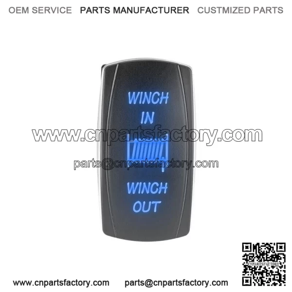 Blue Backlif Winch Control Rocker Switch Fit Can-am Polaris Honda Kawasaki UTV