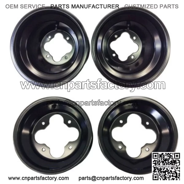 BLACK A5 10" FRONT 9" REAR WHEELS RIMS YAMAHA YFZ450 BANSHEE RAPTOR 700 660