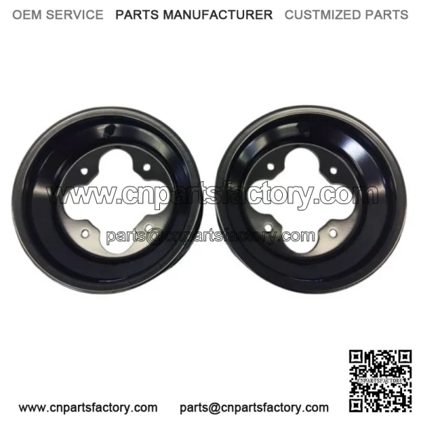BLACK A5 10" FRONT 9" REAR WHEELS RIMS YAMAHA YFZ450 BANSHEE RAPTOR 700 660 - Image 2