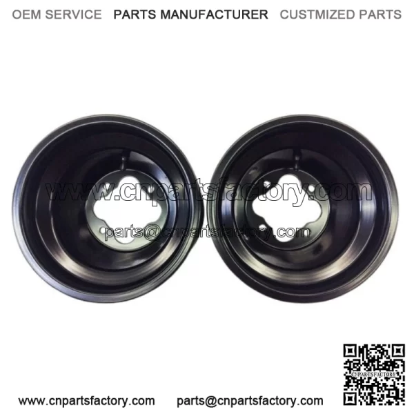 BLACK A5 10" FRONT 9" REAR WHEELS RIMS YAMAHA YFZ450 BANSHEE RAPTOR 700 660 - Image 3
