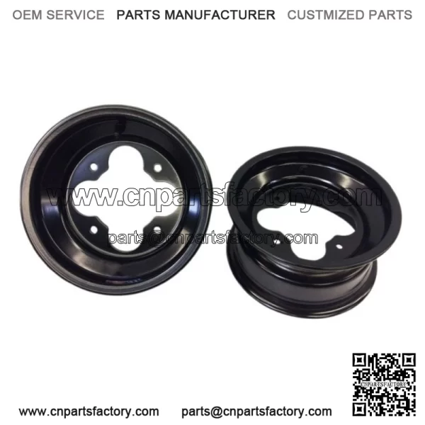 BLACK A5 10" 3+2 FRONT ALUMINUM ROLLED LIP WHEELS RIMS YFZ450 YFZ450R RAPTOR