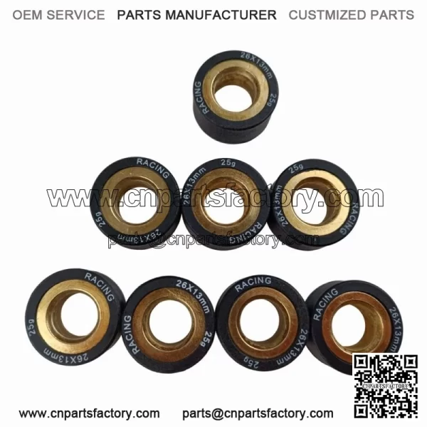 8PCS 26*13 25G Motorcycle Scooter AN400 Variator Weight Roller Clutch Pulley - Image 2