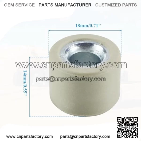 18x14mm/0.71"x0.55" GY6 Sliding Roller Weights 15g/0.033lb for 180-230cc Chinese Scooter Moped ATV Go Kart 4-Stroke Engine - Image 2