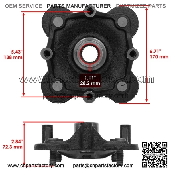 Wheel Hub For Polaris RZR 1000 2019-2021 / RZR 1000 S4 2021-2022  Front & Rear - Image 2